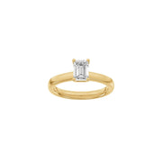 LUXURY Classic firkant 14kt. guldsring m. Lab. G. dia. 1,0ct TW/VS2 - Urma.dk