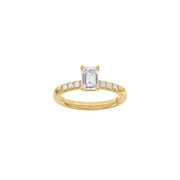 LUXURY Classic firkant 14kt. guldsring m. Lab. G. dia. 1,2ct TW/VS2 - Urma.dk