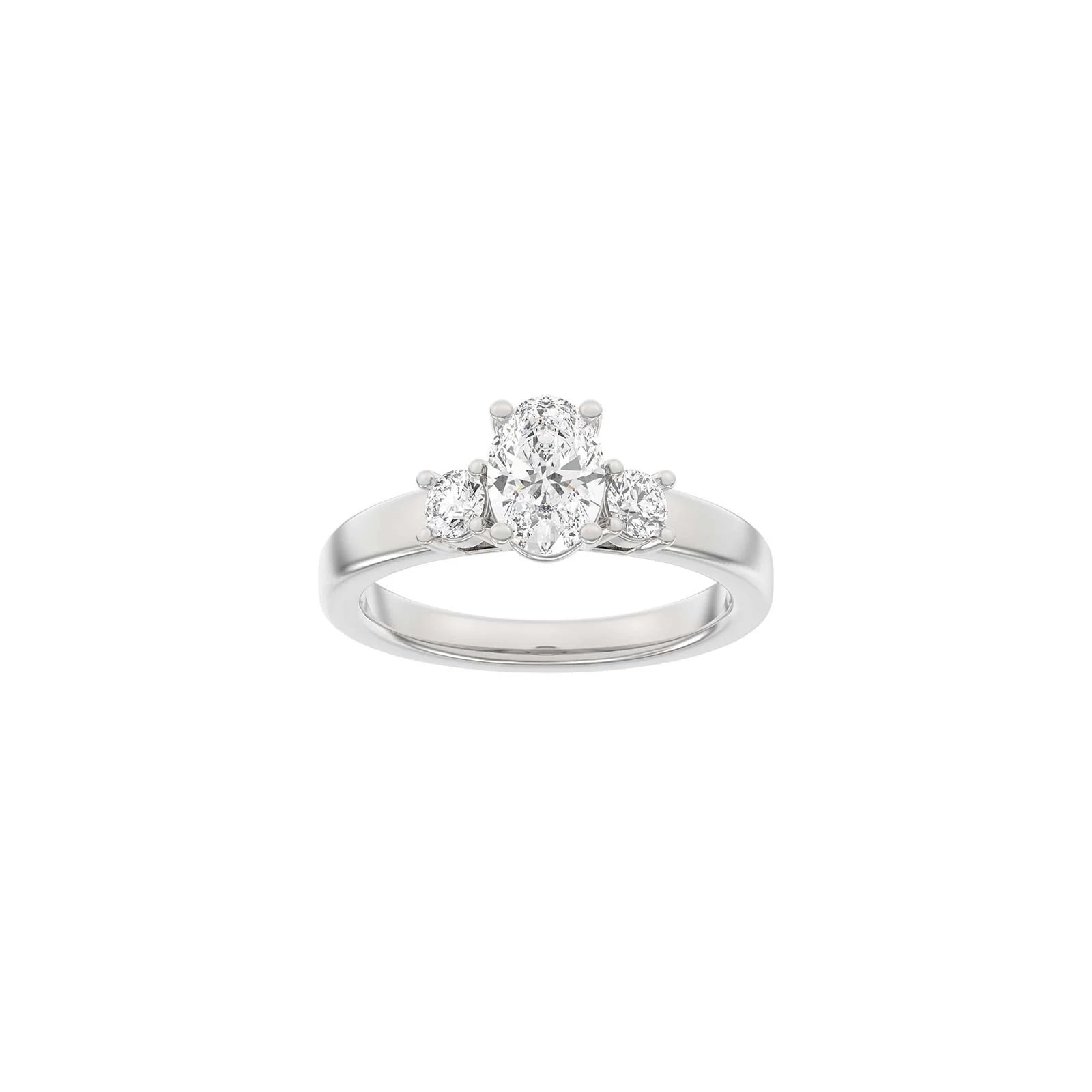 LUXURY Classic oval 14kt. guldsring m. Lab. G. dia. 1,33ct TW/VS2 - Urma.dk