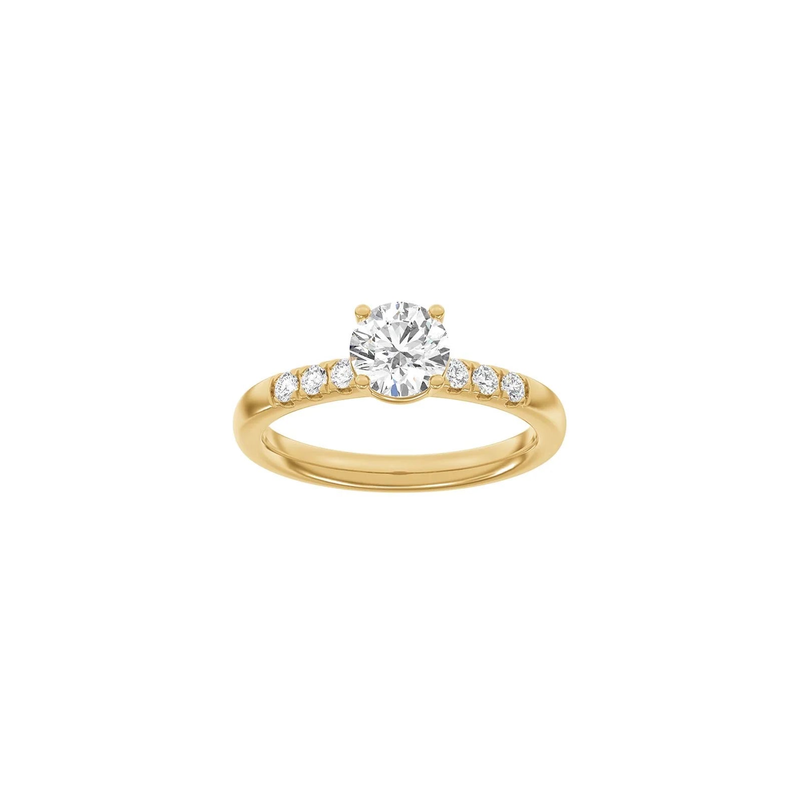 LUXURY Classic rund 14kt. guldsring m. Lab. G. dia. 1,2ct TW/VS2 - Urma.dk