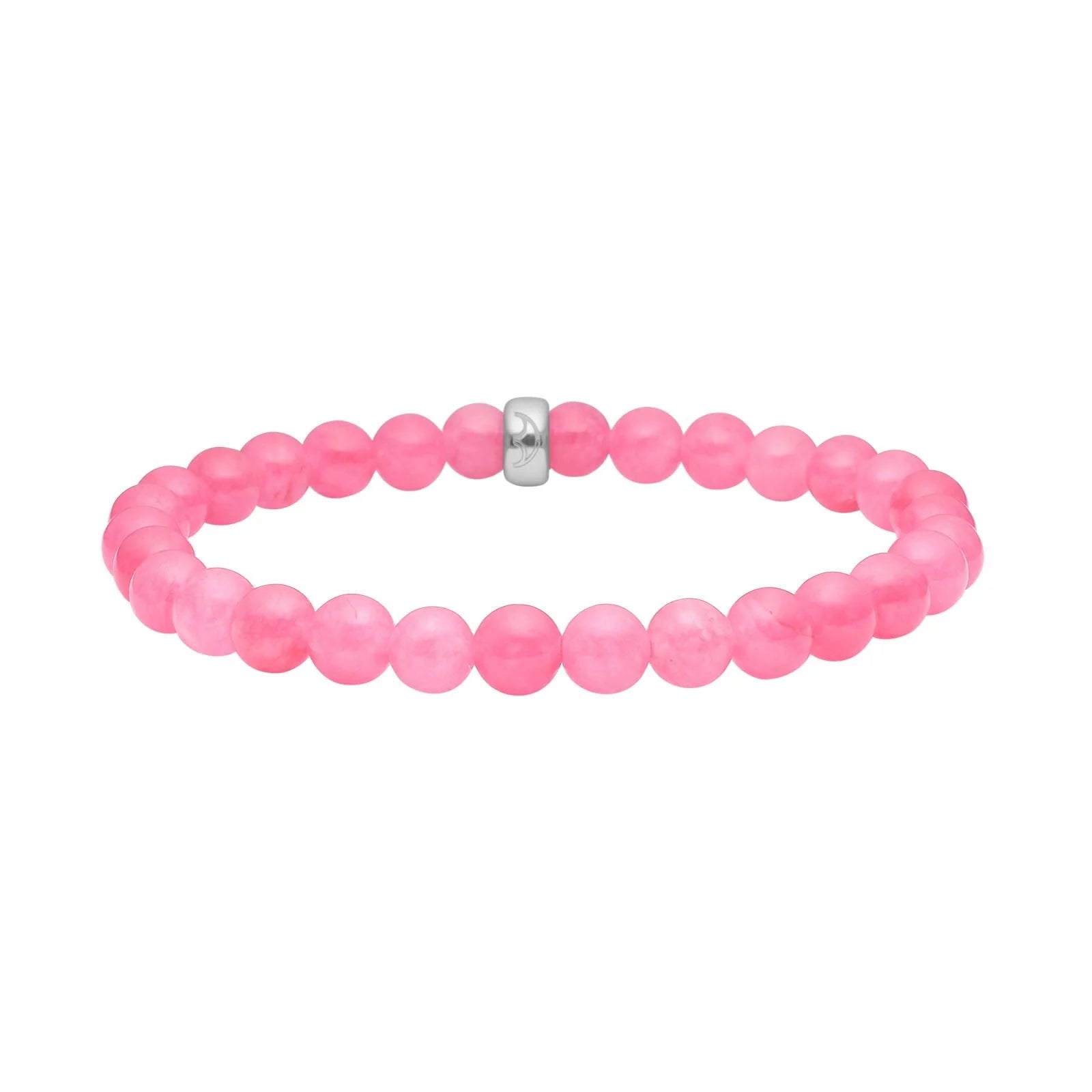 Lyserød spong quartz 6mm armbånd - Urma.dk