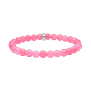 Lyserød spong quartz 6mm armbånd - Urma.dk