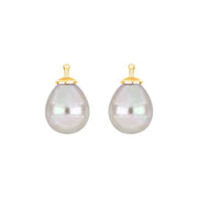 Mallorca perle dråbe farve07 m/fg sølv - par - Urma.dk