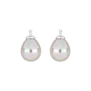 Mallorca perle dråbe farve07 m/rh sølv - par - Urma.dk