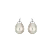 Mallorca perle dråbe farve07 m/rh sølv - par - Urma.dk