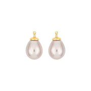 Mallorca perle dråbe farve11 m/fg sølv - par - Urma.dk