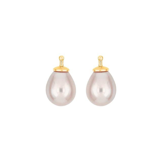 Mallorca perle dråbe farve11 m/fg sølv - par - Urma.dk