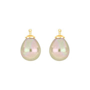 Mallorca perle dråbe farve73 m/fg sølv - par - Urma.dk