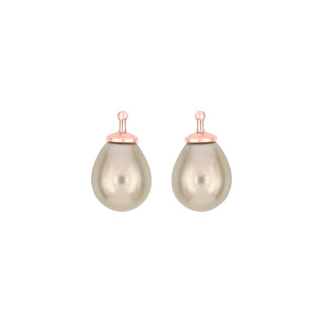 Mallorca perle dråbe farve73 m/rfg sølv - par - Urma.dk