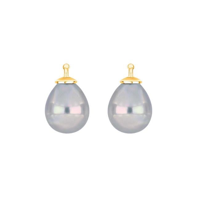 Mallorca perle dråbe farve93 m/fg sølv - par - Urma.dk