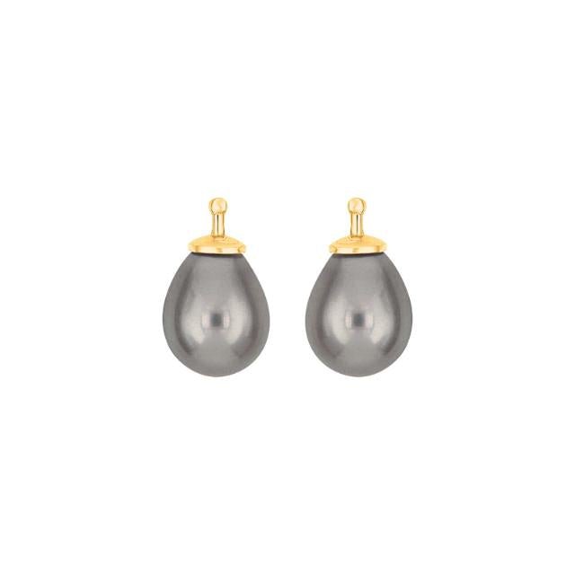 Mallorca perle dråbe farve93 m/fg sølv - par - Urma.dk