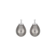 Mallorca perle dråbe farve93 m/rh sølv - par - Urma.dk