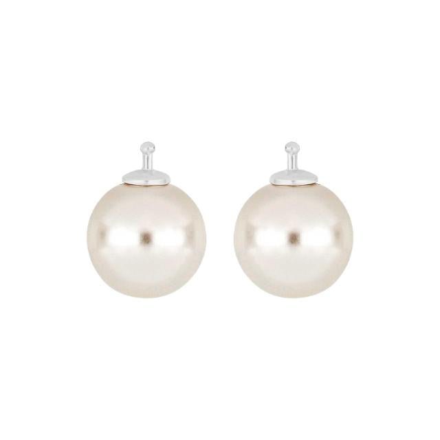 Mallorca perle farve07 m/rh sølv - par - Urma.dk