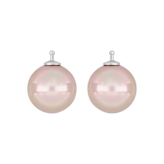 Mallorca perle farve11 m/rh sølv - par - Urma.dk