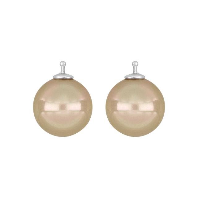 Mallorca perle farve73 m/rh sølv - par - Urma.dk