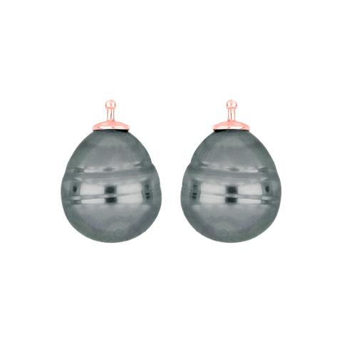 Mallorca perle barok farve13 m/rh sølv - par
