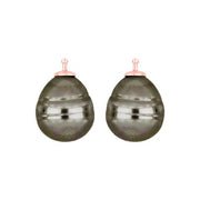 Mallorca perle barok farve13 m/rh sølv - par
