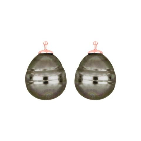 Mallorca perle barok farve13 m/rh sølv - par
