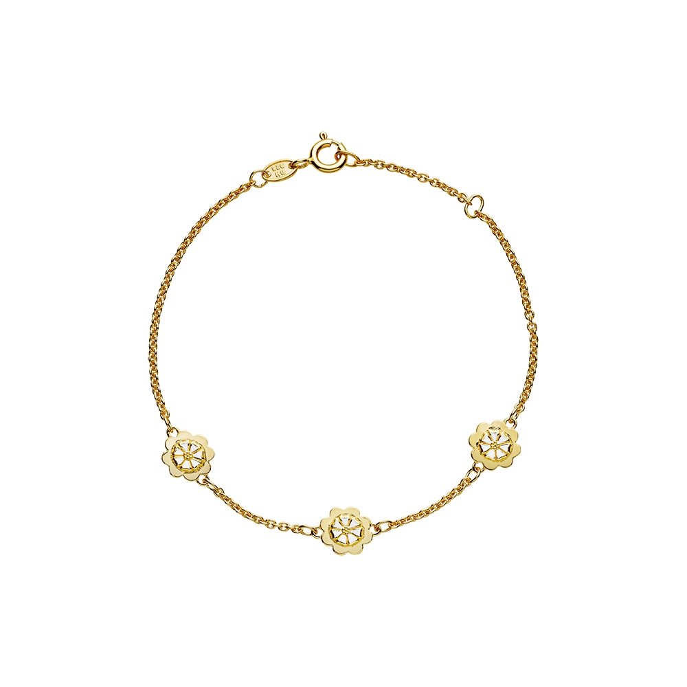 Marguerit armbånd med kløver - Urma.dk
