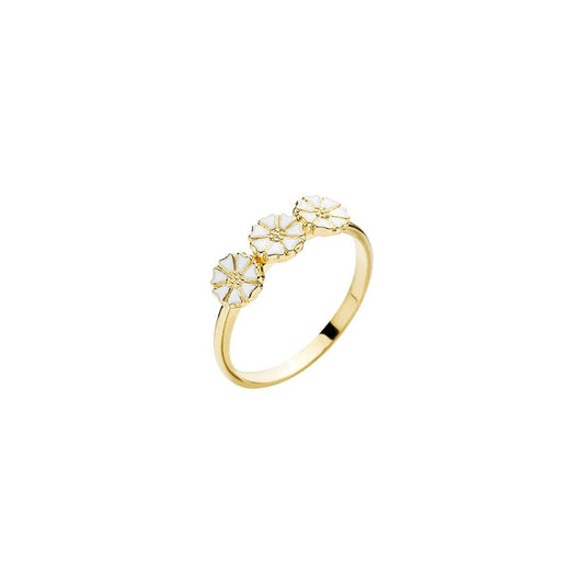 Marguerit ring 3x5 mm, forgyldt sølv - Urma.dk