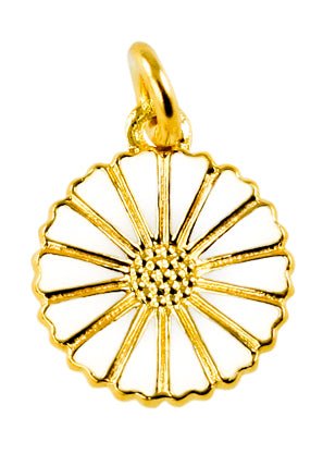 Marguerit vedhæng - Hvid 11 mm