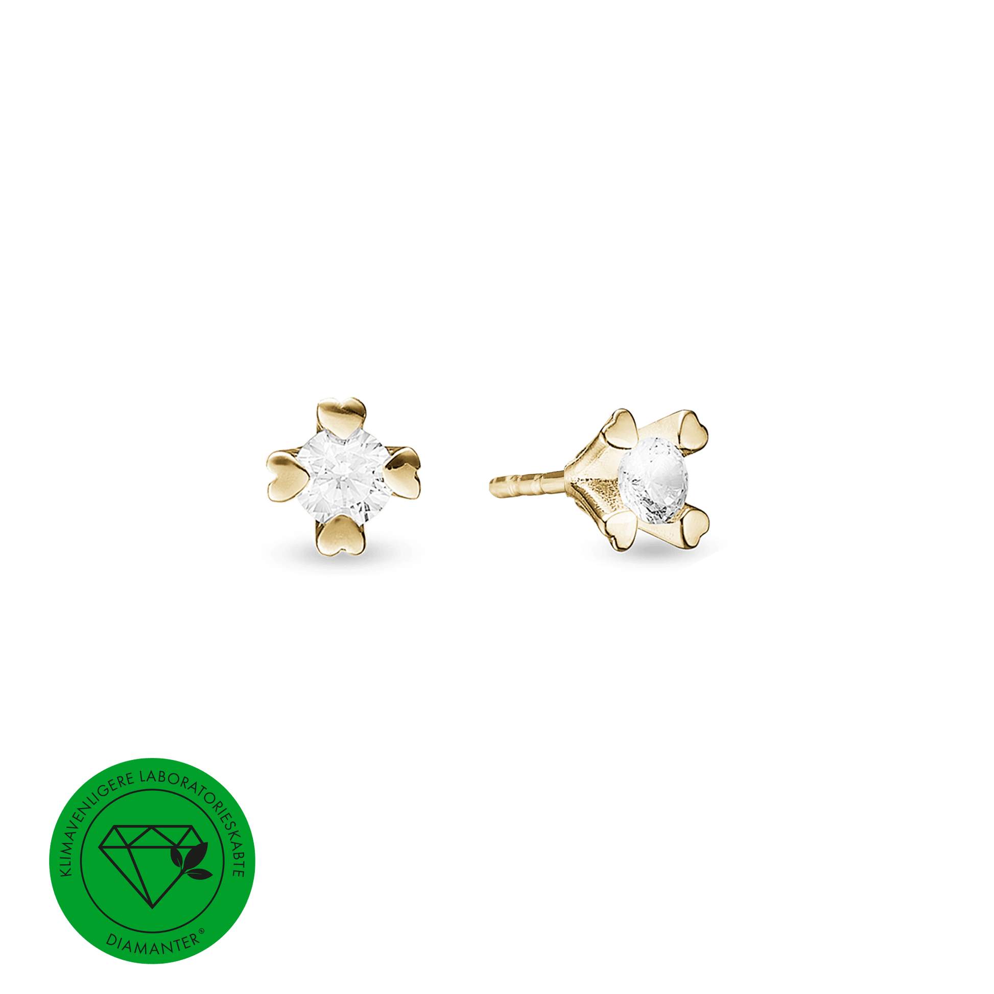 MARY Ørestik 14K LG DIAMANT 2x0,50CT 