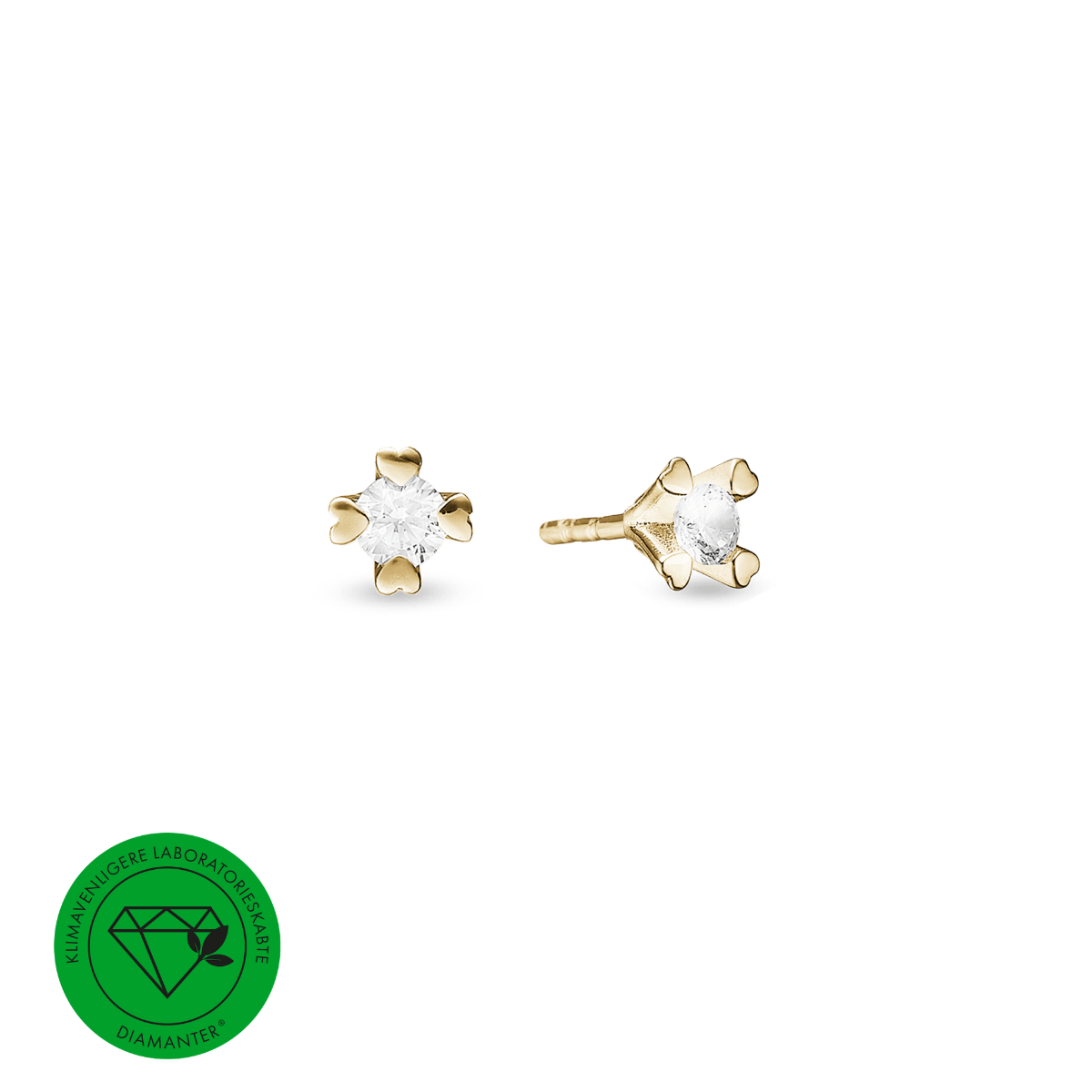 MARY Ørestik 8K LG DIAM 2x0,20CT W/VS - Urma.dk