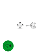 MARY Ørestik sølv LG DIAM 2x0,10CT W/VS - Urma.dk