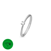 Mary Ring Sølv Lg Diam 0,05Ct W/Vs - Urma.dk