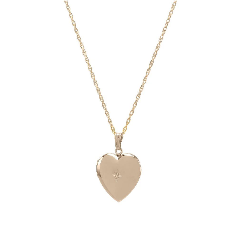 Medajon m. 14kt. påvalset guld og 0,01ct brill. - Urma.dk