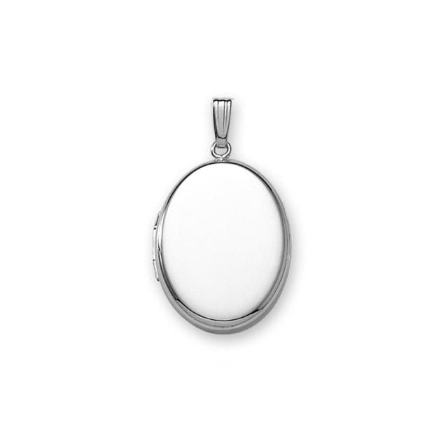 Medaljon i rhod sølv. Inkl. kæde - Urma.dk