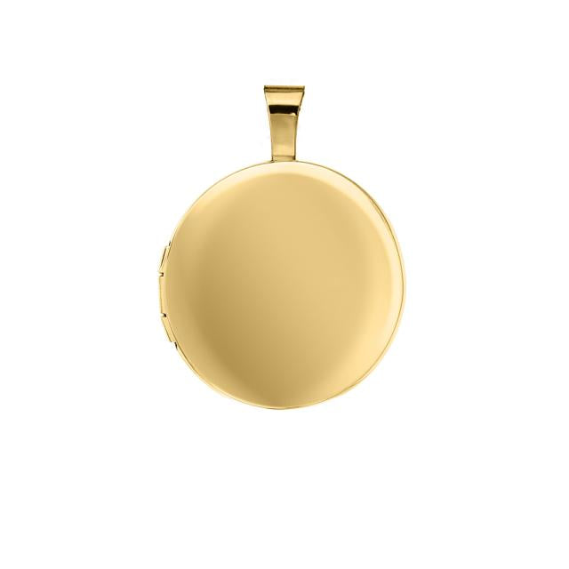 Medaljon m. 14kt. påvalset guld. Inkl. kæde