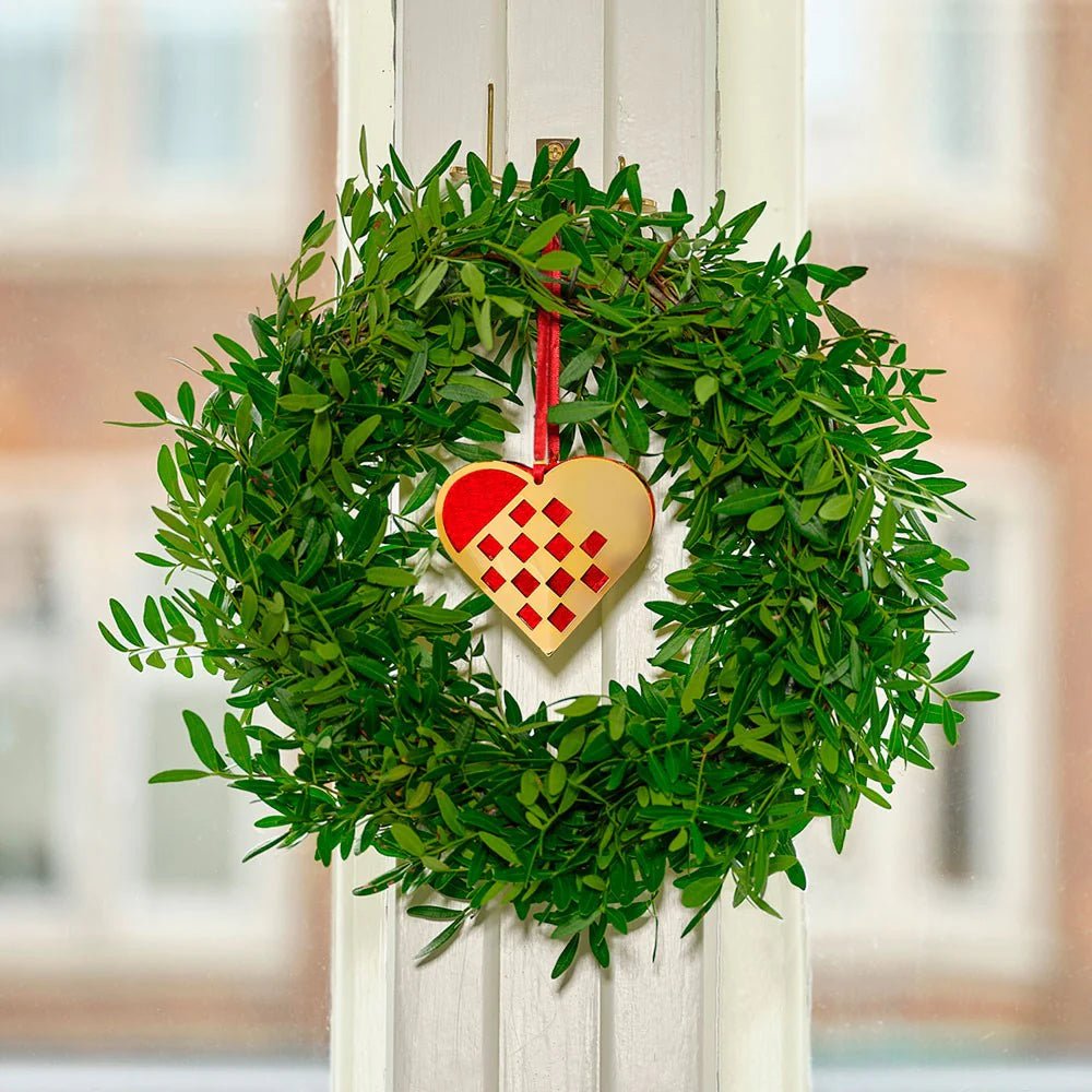 Miniature XS 5 cm julehjerte - forgyldt - Urma.dk