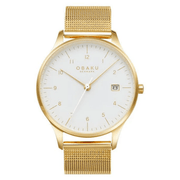 OBAKU CHIA - GOLD Ø42mm V298GDGWMG - Urma.dk