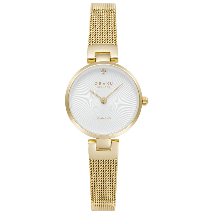 OBAKU DIAMANT PETITE - GOLD Ø24mm V256SXGIMG - Urma.dk