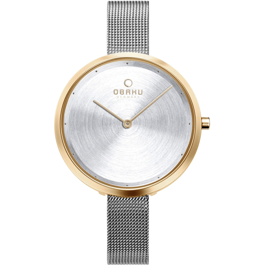 OBAKU DOK - GOLD - BI 4,9mm Safirglas Ø34mm V227LXGIMC - Urma.dk