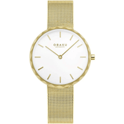 OBAKU FOLDER - GOLD 4,8mm Safirglas Ø32mm V252LXGIMG - Urma.dk