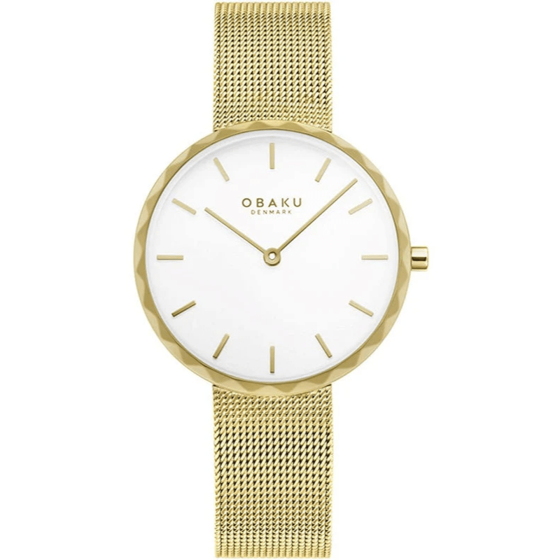OBAKU FOLDER - GOLD 4,8mm Safirglas Ø32mm V252LXGIMG - Urma.dk