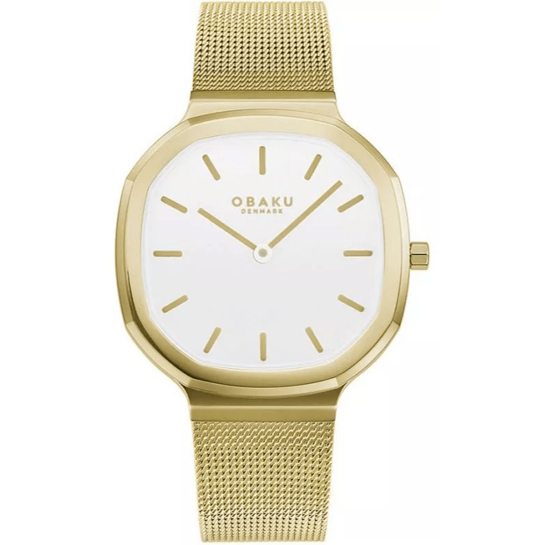 OBAKU OKTANT LILLE - GOLD 4,8mm Safirglas Ø32mm V253LXGWMG - Urma.dk
