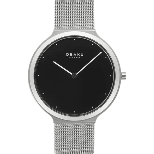 OBAKU SATIN - ONYX 4,8mm Safirglas Ø40mm V269GXCBMC - Urma.dk