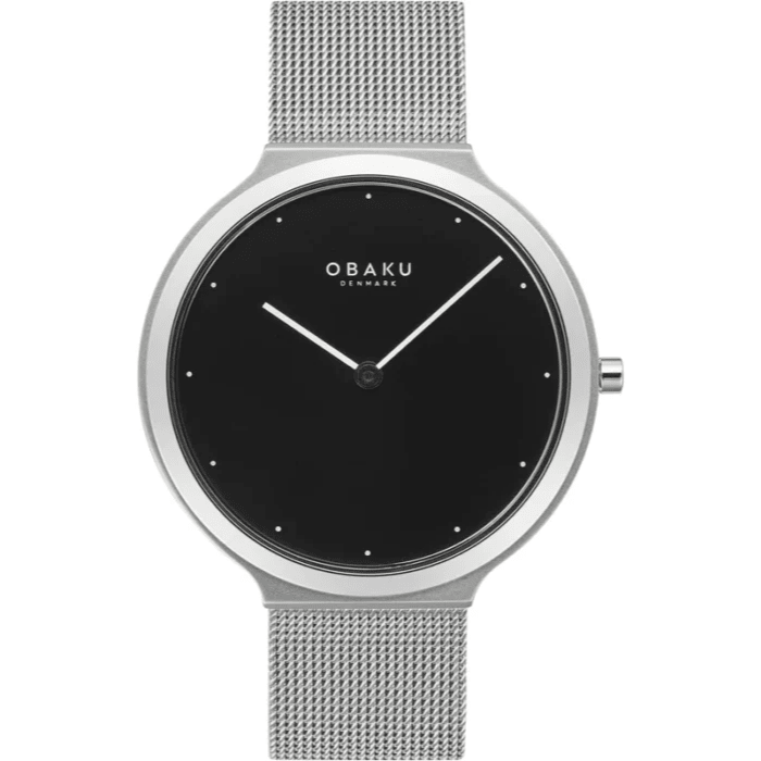 OBAKU SATIN - ONYX 4,8mm Safirglas Ø40mm V269GXCBMC - Urma.dk