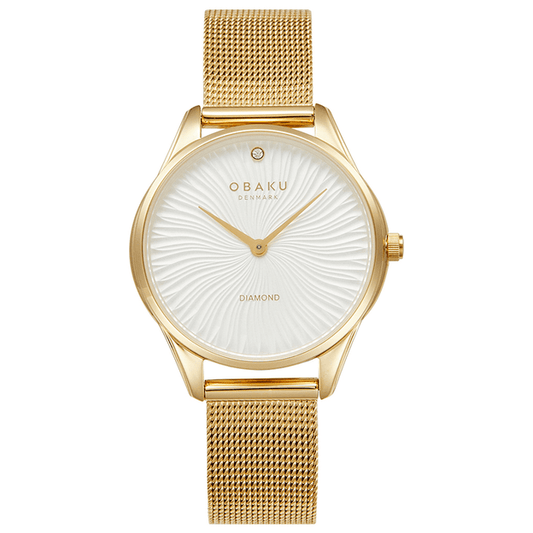 OBAKU SMYKKE - GOLD Ø32mm V297LXGIMG - Urma.dk