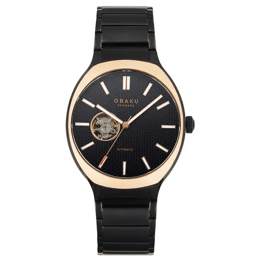 OBAKU STYRKE - INK Safir glas Ø41mm AUTOMATIK V303GTMBSB - Urma.dk