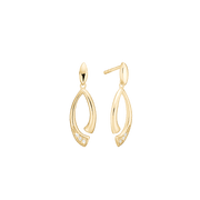 Øreringe, 8k, Oval