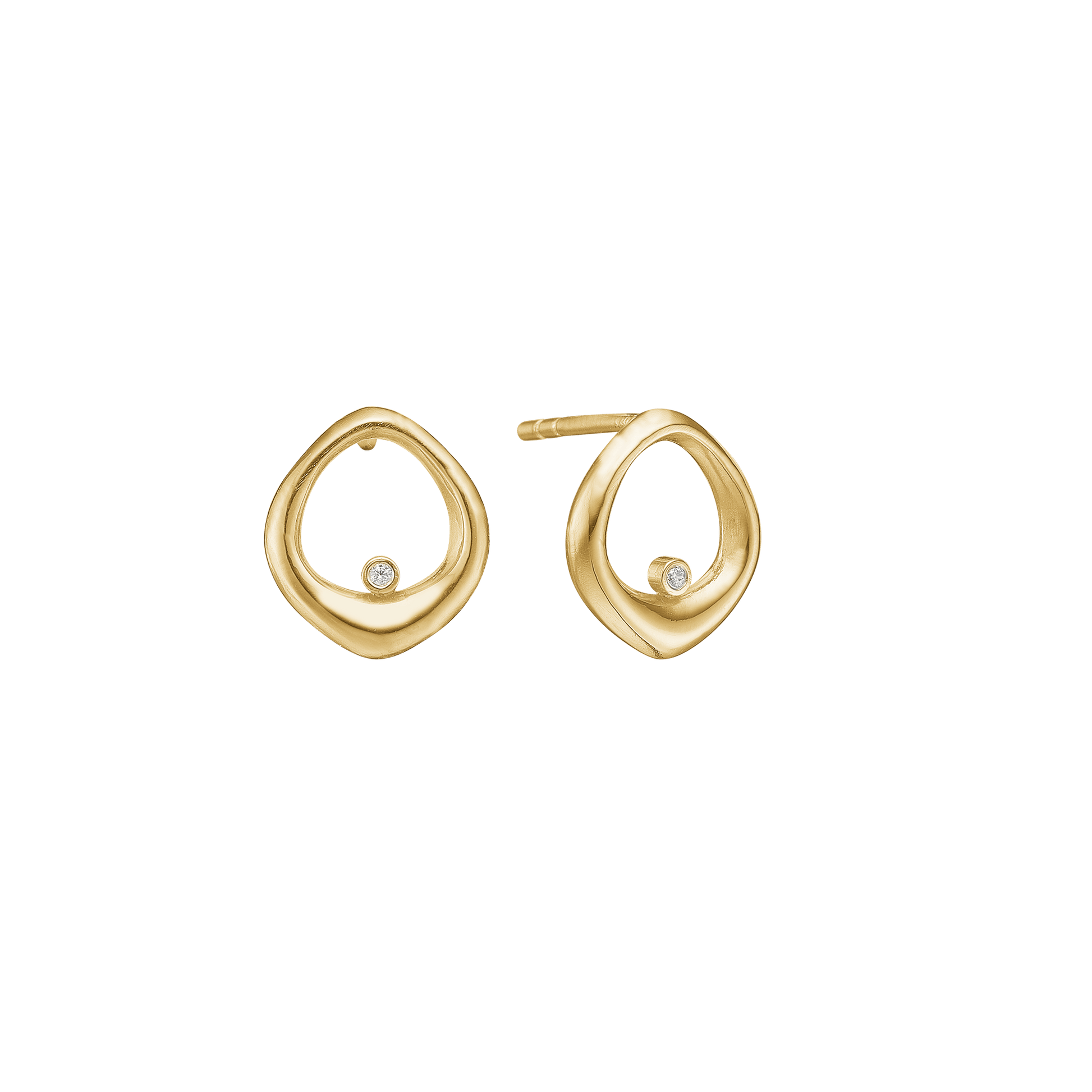 Ørestikker 8 kt, oval