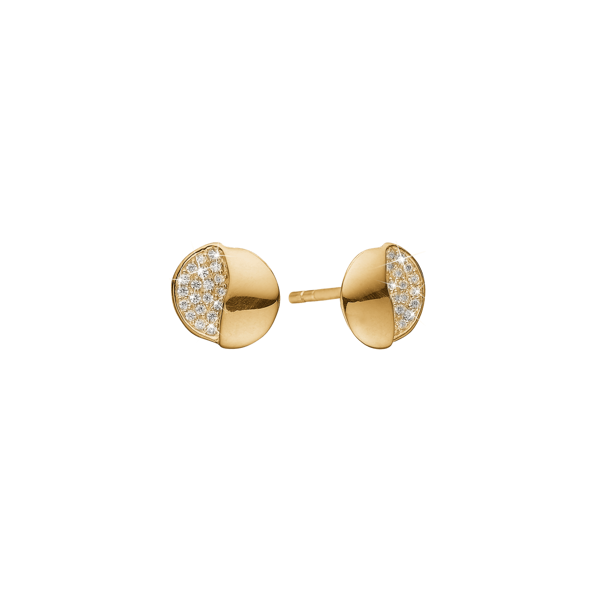 Ørestikker, 8kt guld m/40 cz