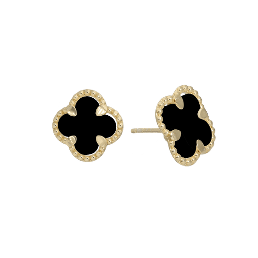 Ørestikker Clover Black Onyx