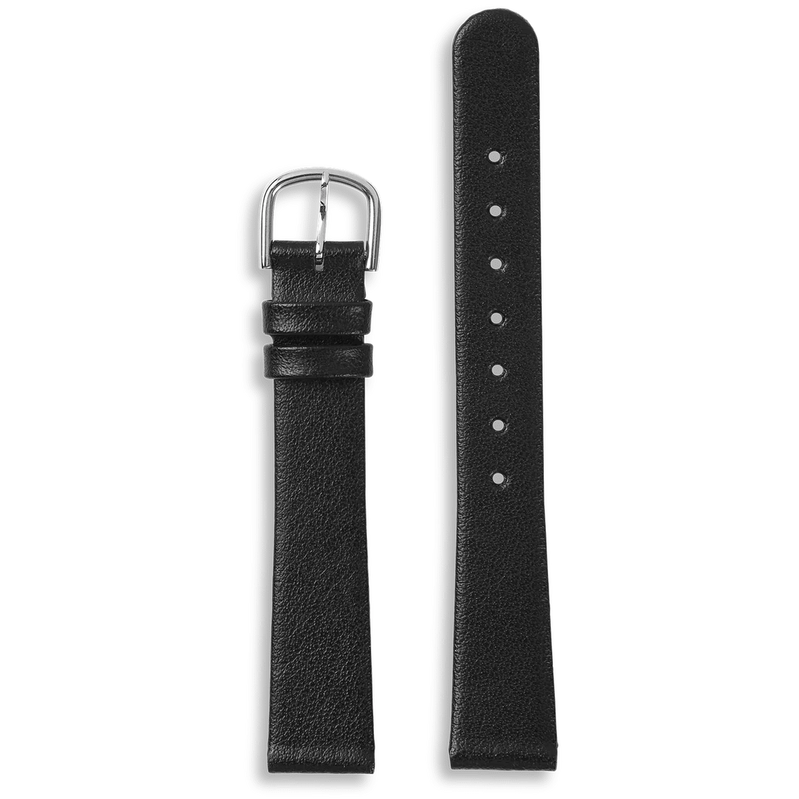 Ole Mathiesen 14 mm læderrem, 14 mm, sort stål, M - Urma.dk
