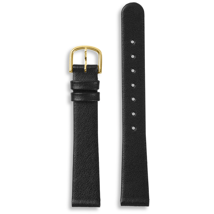 Ole Mathiesen 14 mm læderrem, sort, Gp M