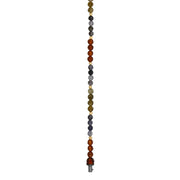 Orange granat, ilolit, labradorit system - kæde 4mm - Urma.dk